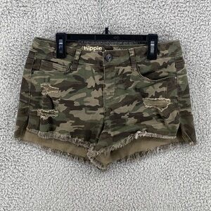 Hippy‎ Laundry High Low Shortie Camo Shorts Women’s Sz 7